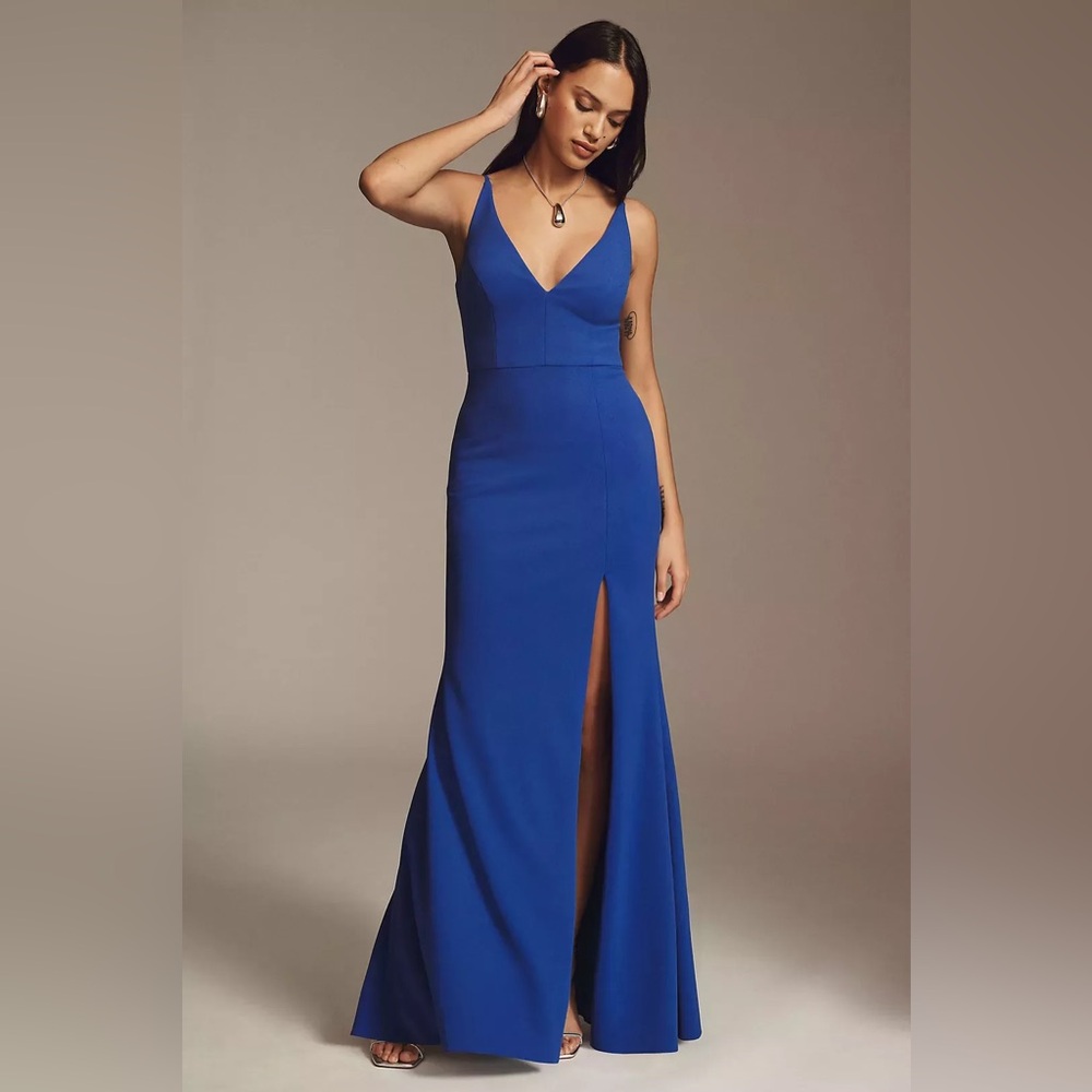 NWT!!! BHLDN Stella Sleeveless V-Neck Stretch Crepe Maxi Dress